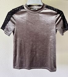 Велюрова блузка, топ ZARA / S
