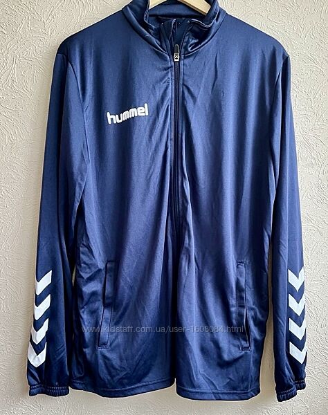 Темно-синя спортивна толстовка Hummel на блискавці / L