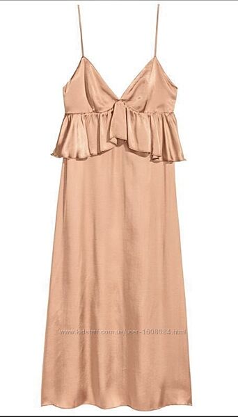 Атласна сукні міді H&M / XS