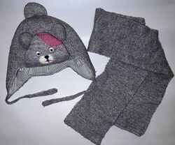 Комплект зимовий, шапочка та шарф