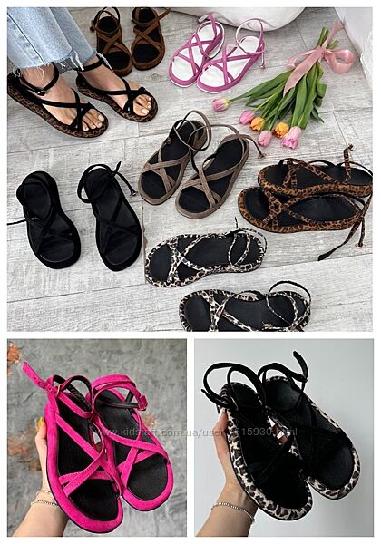 Жіночі босоніжки натуральний замш 36-40