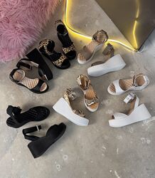 Жіночі босоніжки на танкетці натуральна шкіра 36-40