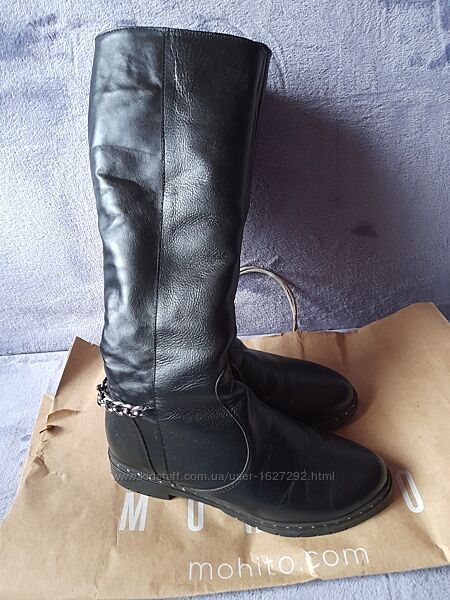 Сапоги жіночі високі шкіра нат.36р