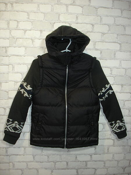 Демисезонная куртка с вязанными рукавами  rebel  10-11 лет