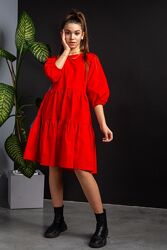 Нарядна сукня для дівчинки підлітка червоного кольору 140 зріст