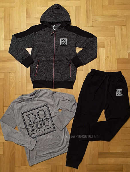 Трикотажний спортивний костюм-трійка для хлопчика 134зріст