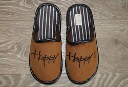 Дитячі кімнатні / домашні тапочки підліткові сині, коричневі, темно-сині