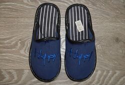 Дитячі кімнатні / домашні тапочки підліткові сині, коричневі, темно-сині