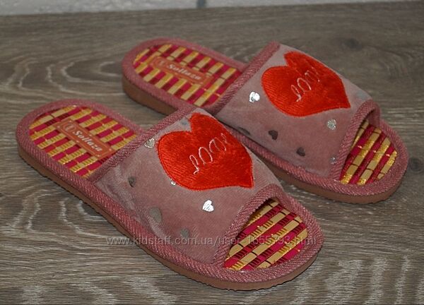 Жіночі кімнатні / домашні тапочки пудрові, рожеві, сірі, бордові