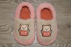 Дитячі домашні тапочки із задником / Закриті тапочки / Чуні 4 кольори