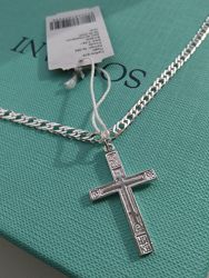 Серебряный крестик крест без распятия серебро 925