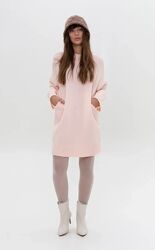 Теплое вязаное свободное платье -свитер в оверсайз стиле