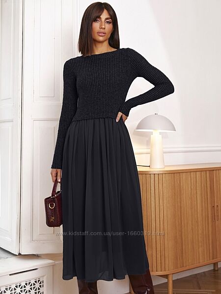Демисезонное повседневное элегантное платье