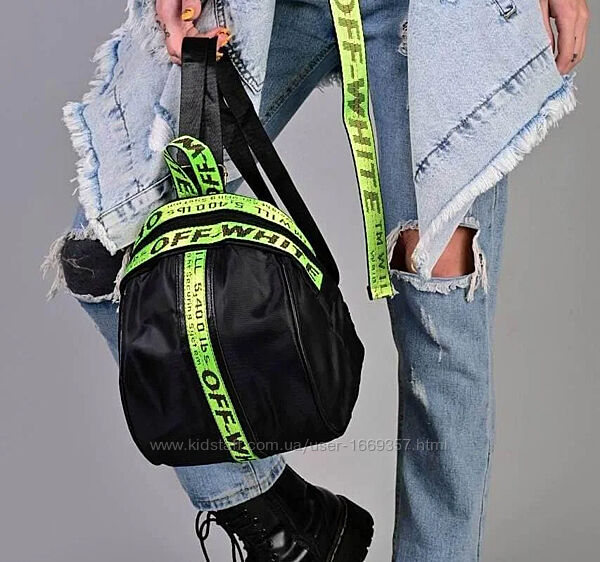 Рюкзак черный плащевка с зелеными вставками код 7-937