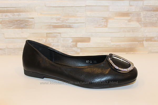  Балетки туфли женские черные т1238