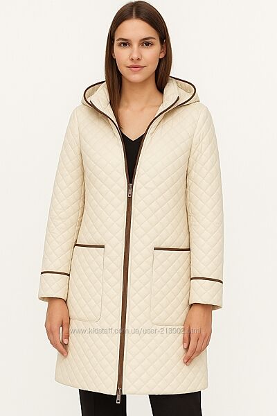 Пальто демисезонное стеганое с капюшоном Куртка з капюшоном