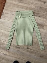 Светр кофта жіночий з високим горлом хомут  , в рубчик. Свитер женский