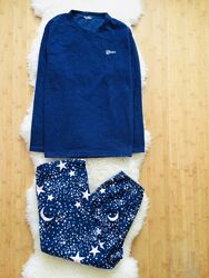 Love to Lounge Флісова Піжама з зірками в синьому кольорі розм L-XL зимовий