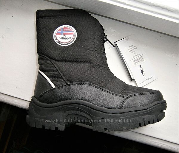 черевики nebulus 138014 winterstiefel northpole schwarz waterproof оригінал