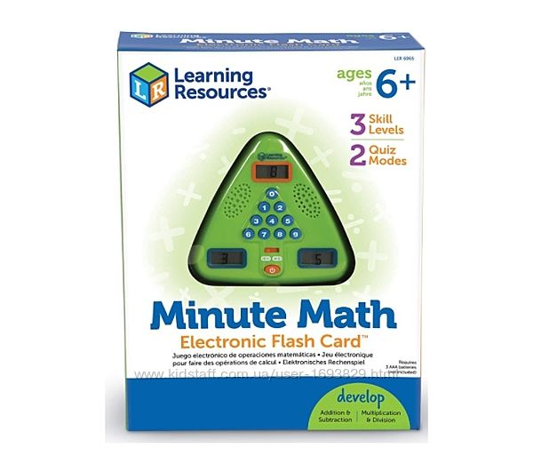 Learning Resources Minute Math Electronic Flash Card Тренажер з математики