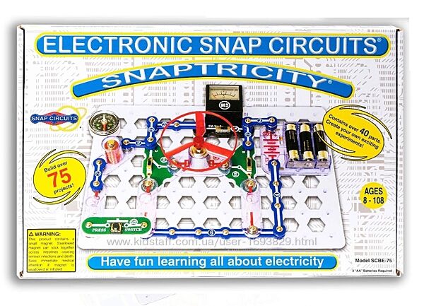 Elenco Snap Circuits Snaptricity SCBE75 STEM STEAM Електронний конструктор