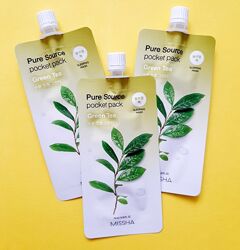 Missha Pure Source Pocket Pack Green Tea Нічна маска для обличчя  