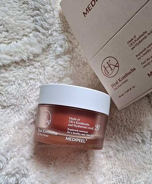 MEDIPEEL Hyal Kombucha Tea-Tox Cream Ампульний зволожуючий крем з комбучею 