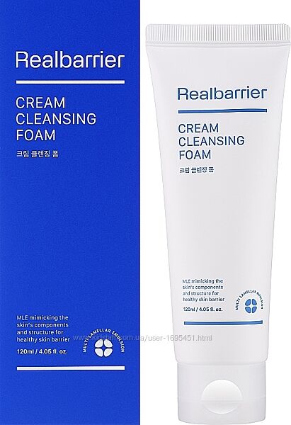 Realbarrier Cream Cleansing Foam гіпоалергенна ніжна кремова очищуюча пінка