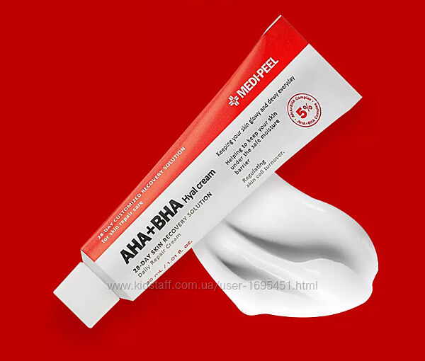 Крем MEDIPEEL AHA BHA 28 Days Hyal Creamоновлюючий з кислотами 