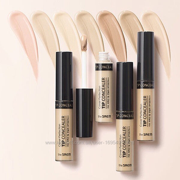 The Saem Cover Perfection tip concealer SPF28 PA Рідкий консилер коректор