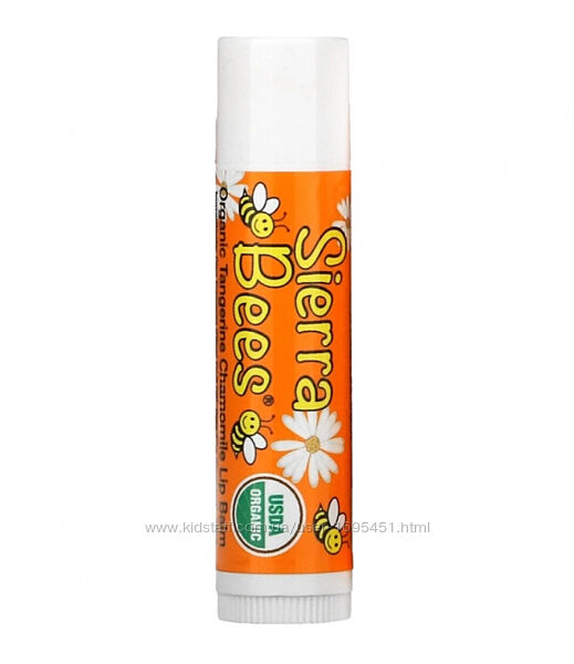 Органічний бальзам для губ Sierra Bees мандарин і ромашка