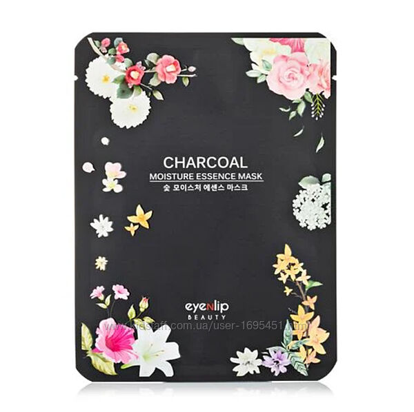 Eyenlip Charcoal Moisture Essence Mask Маска тканинна з деревним вугіллям  