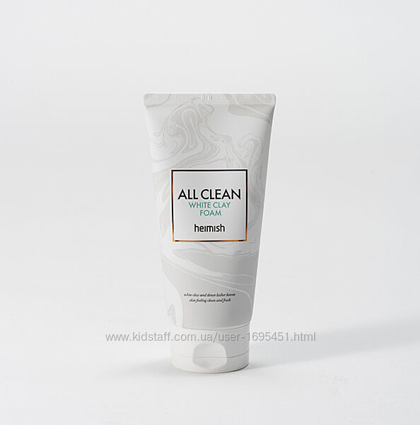 Пінка для вмивання HEIMISH All Clean White Clay Foam з каоліном 