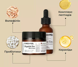 Набір для догляду за обличчям MEDIPEEL Peptide-Tox Bor сироватка і крем 