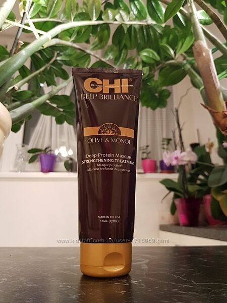 CHI Deep Brilliance Olive & Monoi Optimum Protein Masque Маска для волос 