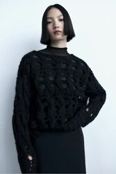 Джемпер из смешанной шерсти zara, p. m-l