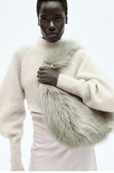 Ребристый джемпер из смеси мохера и шерсти h&m, p. s-