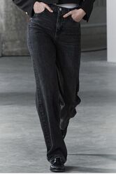 Джинсы the high rise wide leg от zara, p. s
