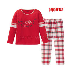 6-8 лет теплая пижама с фланелевыми штанами Pepperts домашняя одежда 