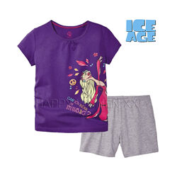 4-6 лет летняя пижама для девочки Ice Age футболка шорты піжама дитяча