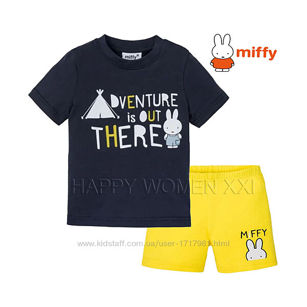 Летняя пижама для мальчика 4-6 лет Miffi футболка шорты хлопчик піжама