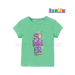 4-6 лет футболка для девочки Lupilu хлопковая детская футболочка дитяча 
