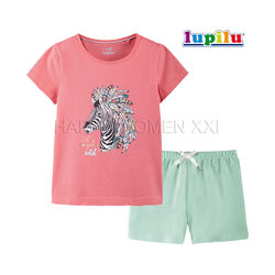 2-6 лет летняя пижама для девочки Lupilu футболка шорты піжама дитяча