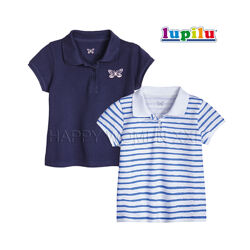2-6 лет набор футболок поло для девочки Lupilu тенниска рубашка футболка 