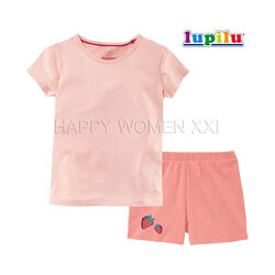 Летняя пижама для девочки 4-6 лет Lupilu футболка шорты пижамка детская