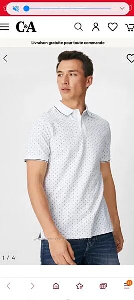 Мужская футболка поло C&A новая