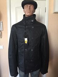 Куртка мужская черная демисезонная двубортная италия