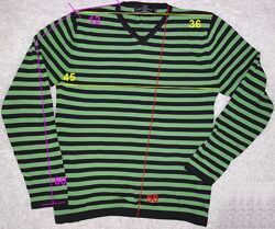 Ximengtiannu пуловер полоска тонкий свитер реглан пуловер