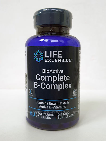 Биоактивный комплекс витаминов группы B Life Extension, 60 капсул