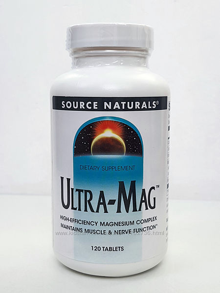 Магний и витамин B6 Source Naturals Ultra-Mag, 120 таблеток